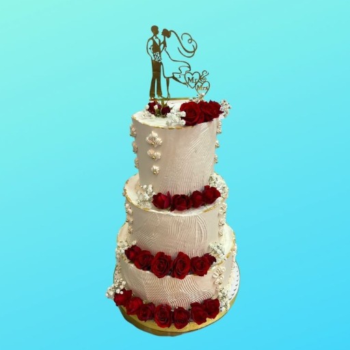 img-3  Tier Wedding Cake كعكة زفاف من 3 طبقات